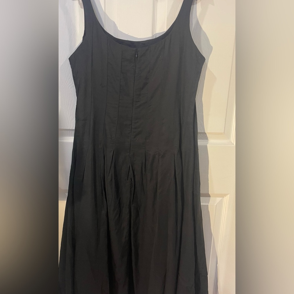 Cassis silk & cotton Elegant Black Sleeveless Dress size 10 , 39 inches long